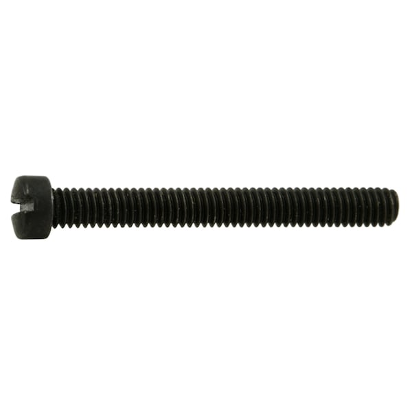 Midwest Fastener #4-48 x 1 in Slotted Fillister Machine Screw, Black Oxide Steel, 6 PK 32907 - main